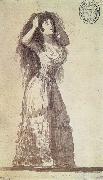 Francisco Goya The Duchess of Alba arranging her Hair painting